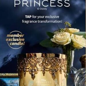 Disney Princess Gold Decorative Candle